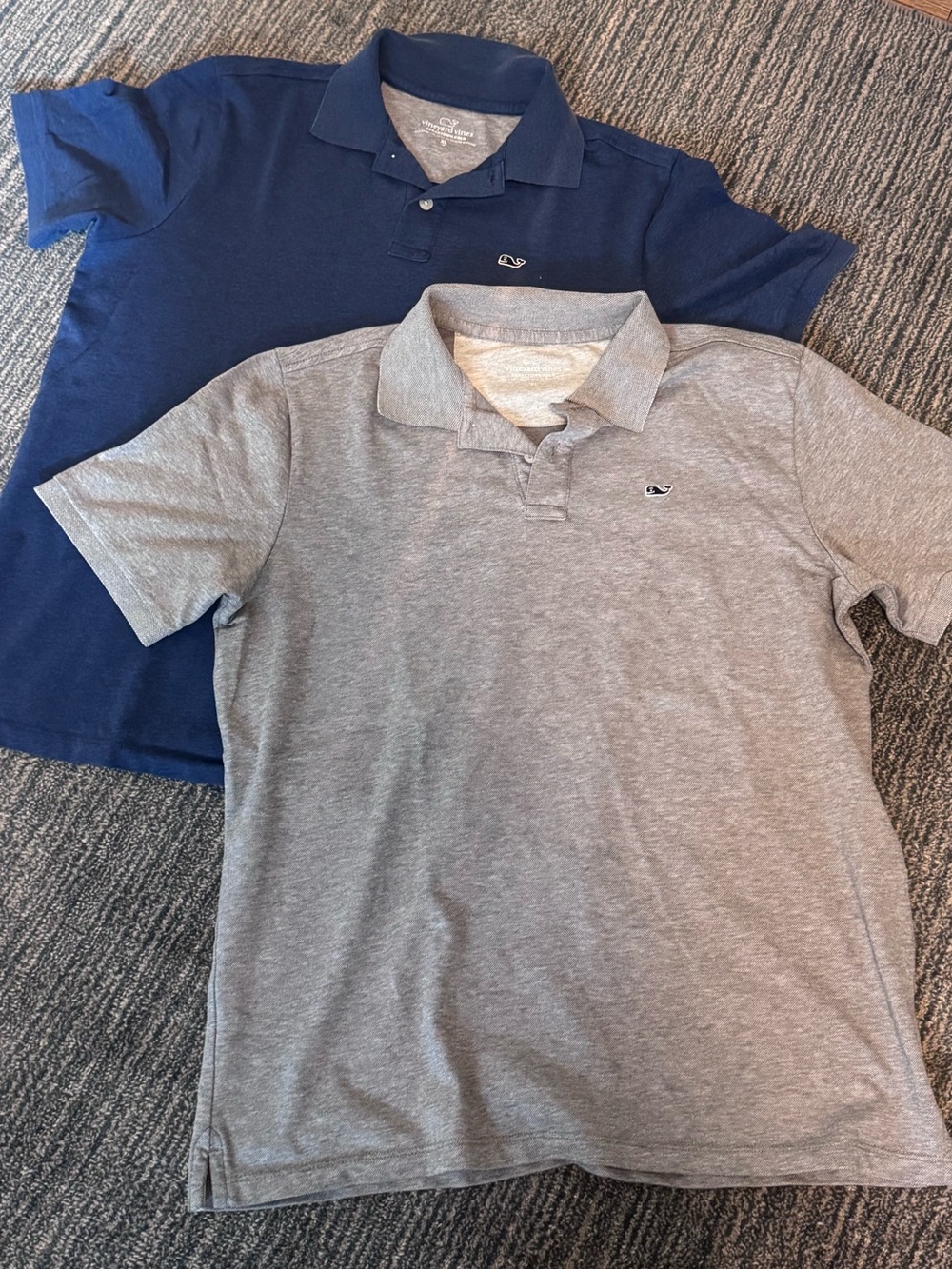 Vineyard Vines Classic Polo - Gray & Navy (2-Pack)